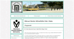 Desktop Screenshot of muvhaz.kaba.hu