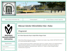 Tablet Screenshot of muvhaz.kaba.hu